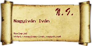 Nagyiván Iván névjegykártya