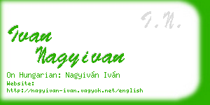 ivan nagyivan business card